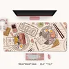 Extra stor kawaii Japan Ramen GBA Gaming Mouse Pad Cute Aesthetic Food XXL Desk Mat Water Proof Nonslip Laptop Desk Accessories