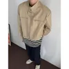 Męskie kurtki na ramiona kurtka Mężczyzna moda mody mody Krótki streetwear koreański luźne luźne bombowce męskie płaszcz m-2xl