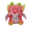 Pluszowe lalki 25 cm Kawaii Dragon Fruit Macaroon Toy Pitaya Dinosaur Pchane zwierzę Miękkie dzieci Pluszowe Prezent dla dziewcząt 230724