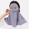 Cachecóis OhSunny Summer Feminino Ciclismo Face Cover Com Pescoço Ombro Flap Anti-UV UPF50 Balaclava Proteção Solar Xaile UV Outdoor