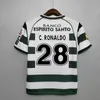 Retro classico Lisboa maglie da calcio 2002 2003 2004 C.RONALDO Sporting CP Maglia da calcio vintage