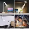 Tischlampen, wiederaufladbare LED-Schreibtischlampe, dimmbar, um 360° drehbar, magnetisches Clip-Licht zum Lernen, Lesen, De Chevet