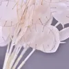 Flores decorativas MBF Hojas de concha artificial Abanico de plata Simulación de hierba Ramo de hojas de manzana Fiesta Decoración de la boda Plantas falsas de alta calidad