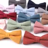 Bow Ties Candy Color Tie Classic Shirts Pre-tied Bowtie For Men Wedding Business Solid Butterfly Cravats