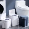 Atık kutuları 16L Akıllı Çöp Kutusu Çöp Kutusu Otomatik Touch Banyo Çöp Tuvalet Geri Dönüşüm Kutusu Mutfak Sensörü Sepet Çöp kovası 230721