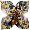 Szaliki 130 cm marka kwadratowy szalik Kobiety jedwabne 2023 Design Tree of Life Shawl Bandana chusteczka dla kobiet