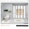 Shower Curtains Bathroom Accessories Bath Home Garden Chic Floral Printed Fl Letters Designer Mats 4 Piec Dhwaj206h