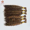 Hair Bulks Highlight Deep Wave Human Hair Bulk For Braiding No Weft 8 to 32 Inch Brazilian Hair Crochet Braids Applegirl 230724