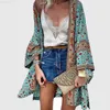 Women's Jackets Women Loose Printing Tops Summer Casual Boho Coat Shl Kimono Cardigan Tops Comfortable Breathable Woman Clothing L230724
