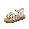 Sandały Dziewczyny gladiator sandały buty dla dzieci letnie buty plażowe jasne splot Princess Soft Casual Shoe Dzieci rzymskie sandały stopy 230721