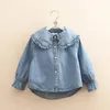 Kids Shirts Spring Autumn 2 3 4 5 6 8 10 Years Children Clothing TurnDown Neck Long Sleeve Denim Blouse Shirt For Kids Baby Girls 230803