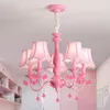 Chandeliers Children's Room Pink Girl Bedroom Princess Personality Chandelier American Pastoral Creative Warm And Romantic Home Decoration