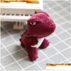 Chaveiros Colhedores 11Cm Pelúcia Feminino Dinossauro Fofo Macio Recheado Dentuços Dinossauros Brinquedo Boneca Pequeno Pingente Bonecas Para Crianças Drop Delivery Fashio