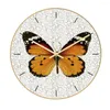 Horloges murales nordique créative horloge suspendue mouvement muet décoratif Batterfly silencieux pour chambre étude intérieur spécial décor