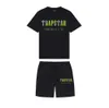 Men's T-Shirts Summer TRAPSTAR Printed Cotton T-Shirt Men Beach Shorts Sets Streetwear Tracksuit Motion current 658ess