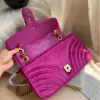 Velours Chaîne Sac Designer Bandoulière Messenger Sac Flap Mamont Sacs À Bandoulière Femmes Sacs À Main Zig Zag Petit Sac À Main Qualité Classique Lettre Hardwa