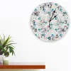 Wandklokken Bloemen Gebladerte Vintage Slaapkamer Klok Grote Moderne Keuken Eetkamer Ronde Horloges Woonkamer Horloge Home Decor