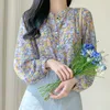Kadınlar bluz Toptan 2023 İlkbahar Yaz Sonbahar Moda Günlük Şifon Kadın Gömlek Kadın Ol düğmesi Up Ay1360