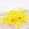 Fleurs décoratives 6 pcs/lot blanc orchidée artificielle danse dame soie plastique fausses plantes pour la fête de mariage décoration de la maison