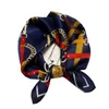 Scarves 53X53Cm Women Small Silk Scarf Square Print Wrap Foard Femme Handkerchief Bandana Neck Hair Skinny Tie Shawls Drop Delivery Fa Dhqug