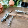 Saca-rolhas de vinho de madeira personalizado lembrancinha de festa para casamento lembrança de cerveja personalizada presente para convidados 70 unidades