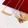 Semesterhalsband hängar guld älskar halsband mode klassiker justerbar kedja 18k plätering rostfritt stål design valentin dag gåvor till par halsband