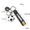 Keychains Lanyards Football Keychain For Fan PVC Soft Glue Soccer Pendant Keychain Accessories Bag Decoration Qatar Cup Souvenirs Key Chain Gifts J230724