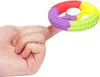 2 in 1 Multi Color Silicone Fingertip Gyro Toy Spinning Round Grip Ring Rotating Gyroscopic for Stress Relief Spinner Palm Massage Toys