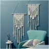 Annan heminredning Braid Rame Wall Hanging Woven Tassel Curtain Tapestry Hanger Boho Art Window Drop Delivery Garden DHVLR