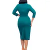 Vestidos casuais plus size elegantes mulheres verão outono com botão de lantejoulas vestido fino com fenda moda bodycon roupas femininas de escritório