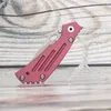 EVIL EYES Custom PT Folding Knife Beautiful Anodized Titanium Handle High Hardness CPM 20CV Blade Outdoor Equipment Tactical Pocket EDC Camping Survival Tools