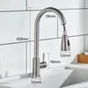 Kitchen Faucets With Pull Down Sprayer Gourmet Cold And Water Mixer Tap Sink Bathroom Accessories Removable Home Extendable