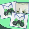 Fleurs décoratives papier cartonné vert foncé papier bricolage feuilles oreilles ensemble pour mariage événement décors décorations pépinière mur déco vidéo tutoriels