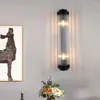 Lâmpada de parede moderna arandela ouro preto luzes vidro cristal abajur para quarto cabeceira sala de estar banheiro decoração de casa iluminação interna