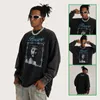 Camisetas Masculinas Hiphop Leader Roupas Masculinas Retro Ressurreição Algodão Oversize Masculino Solto Gode Parkas 2023 Estampado Marca da Moda