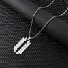 Fashion Silver Color Stainless Steel Shaver Shape Pendant Necklaces Male Sweater Necklace Gifts