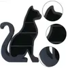 Dekorative Objekte Figuren schwarze Katze Form Kristall Regal Display Standregal Kleinigkeiten Schmuck Kosmetik Schreibwaren Gläser Essentials Halter Home Decor L230724