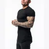 Men s T Shirts Gym Clothing Sports T Shirt Men Cotton Breathable Fitness Mens Short Sleeve T shirt Running Tshirt Summer Tight Tee homme 230724