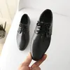 Sapatos Baixos Primavera Outono Crianças Casamento Couro Para Meninos Macios Crianças Infantis Bebês Meninos Preto Branco Sapatilhas Estudante Executar Vestido