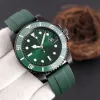 Relógios de pulso masculinos, movimento, relógios mecânicos automáticos, 40 mm, verde safira, preto, bisel de cerâmica, pulseira de aço inoxidável, relógio de pulso comercial à prova d'água