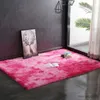 Ковры Новый розовый ковровый окрашивание плюшевые мягкие ковры коврики для гостиной спальня Длинные пушистые антиотключи