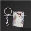 Chaveiros Sublimação de tinta em branco Frente e verso Chaveiro de metal Faça você mesmo Retangar Chaveiros personalizados personalizados Folha de alumínio Drop Delivery J Dhqek