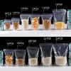 100 pçs PET Transparente Zip Lock Sacos Plásticos Mylar Bag Ziplock Stand Up Food Spice Pó Embalagem Bolsa Transparente3114