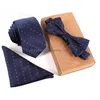 Cravatta Set Vintage Filato Di Poliestere Uomo Jacquard Cravatta Intrecciata Papillon Vestito Rosso Blu Per Lo Sposo Affari Festa Nuziale Consegna Di Goccia F Dhjlq