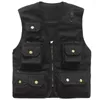 Gilets pour hommes Mes gilet multi-poches respirant toile gilet hommes Pographer poches sans manches veste outillage uniforme VT-016