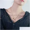 Chokers kalın kalp cezalandırıcı kolye retro punk gotik rock altın sier renk geometrik klavikula zincir mücevher drop dağıtım kolu dhejx