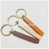 Key Rings Personalized Gift Bag Charm Custom Keychain Monogrammed Engraved Wood Bar For New Driver Home Car Realtor Keys Drop Delivery Dhwuy
