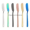 Messer Gold Buttermesser Edelstahl Home Kitchen Dining Besteck Käse Dessertstreuer Spata Werkzeug Besteck Bar Drop Lieferung Gar Dhoti