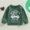 Bluzy z kapturem 20221209 Lioraitiin Kid Boys Dziewczyny St Patrick's Day Day koszule Długie rękaw okrągły samochód