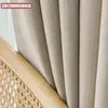 Sheer Curtains Herringbone Chenille Blackout Curtains for Living Dining Room Bedroom Light Luxury Thick Heavy Simple Modern Elegant Custom 230721